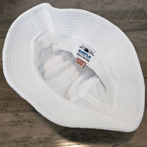 Vintage Notre Dame Bucket Hat 90s White Blue Fighting Irish Retro ND NCAA Fleece - Picture 8 of 9